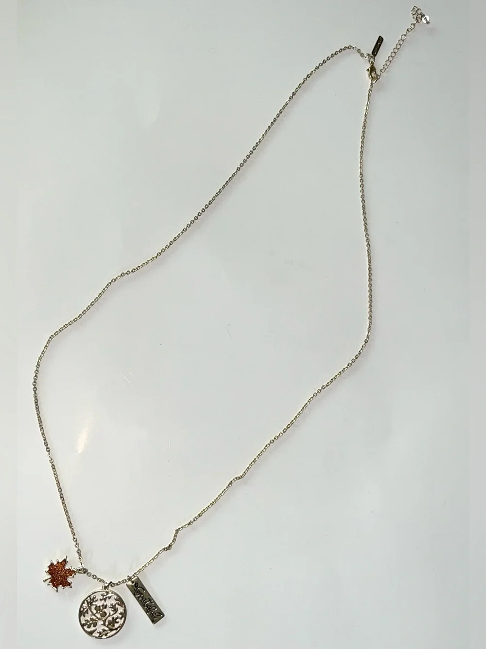 Lane Bryant Gold-Tone Multi Charm Necklace with Orange Star